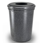 50-Gallon Round StoneTec Waste Container - Configurable