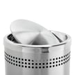 Lid revolves for easy access 