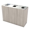 Brushed Aluminum Lid, Waste, Compost and Recycle Labels with Square and Mixed Openings 