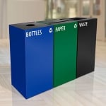 GeoCube Three-Stream Recycling Station with Liners
