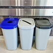 Long-lasting durable plastic recycling and waste containers 