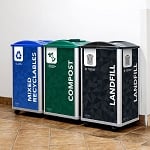 Mosaic 96 Gallon Triple Recycling Station