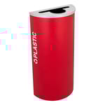 Kaleidoscope One-Stream Half-Round Recycling Container - Configurable