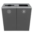 Spectrum Two-Stream Double Cube Recycling Station | Gray-Gray 