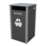 Keene 45-gallon Side Load Square Pizza Box Recycle Bin - Configurable