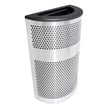 Brushed Stainless Steel with contemporary perforated pattern 